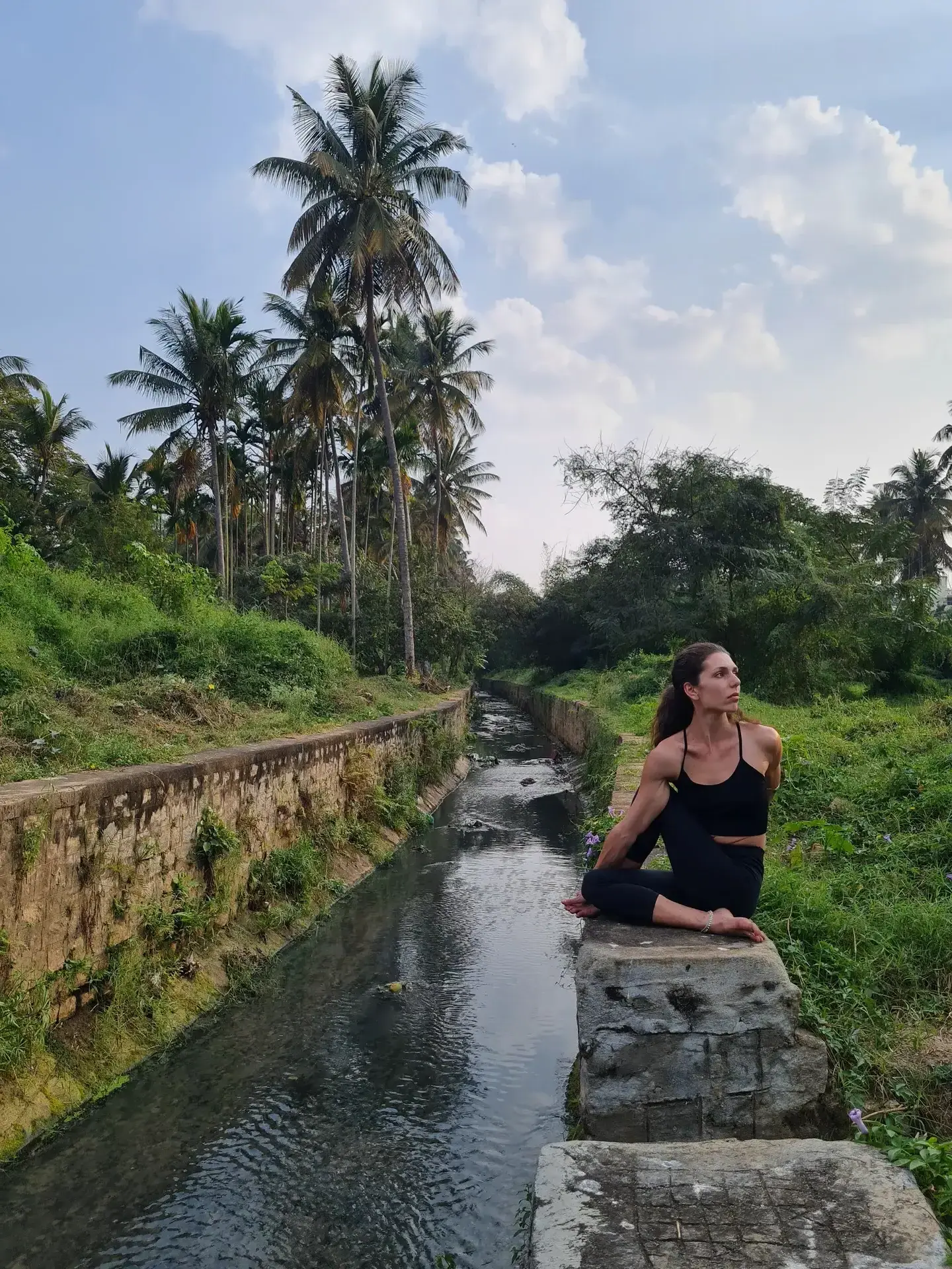 Jelena yoga pose in nature